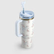 Stanley LoveShackFancy Quencher H2.0 FlowState Tumbler 40oz Ribbon Rosa Cream