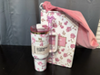 Stanley x LoveShackFancy 40oz Ribbon Rosa Flowstate H2.0 Tumbler White & Pink